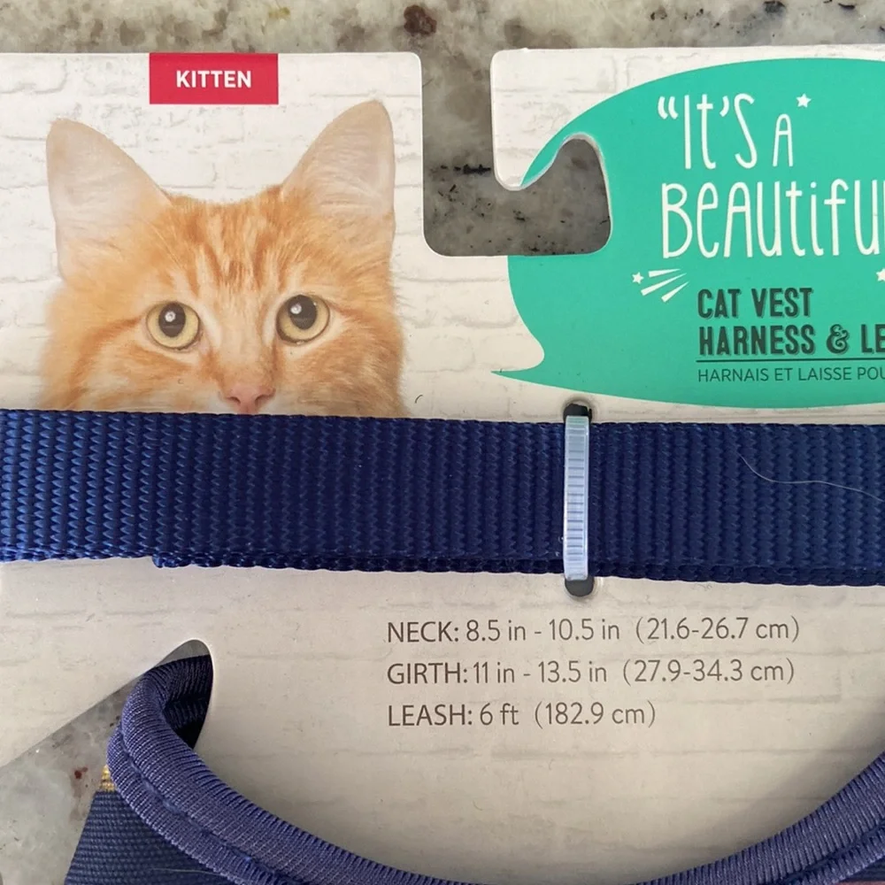 Whisker city cat vest harness and leash kitten